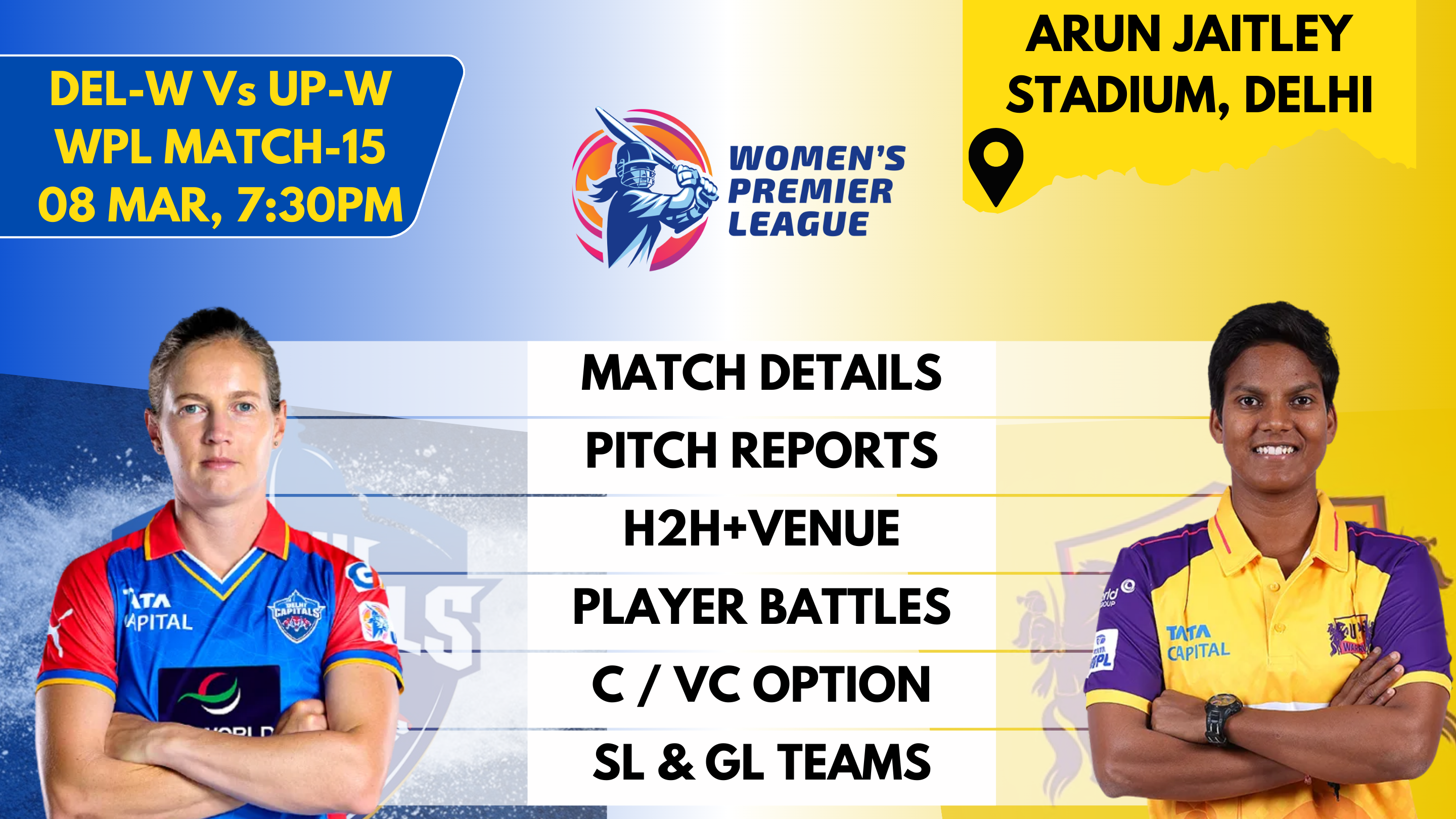 DEL-W vs UP-W Dream11 Prediction,