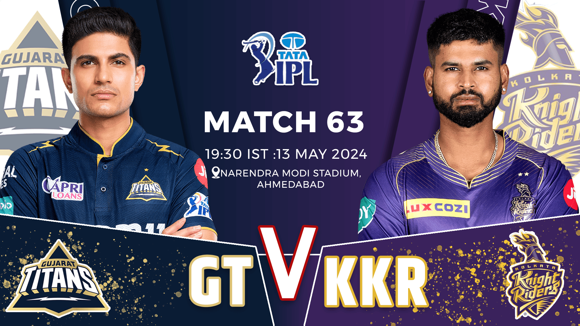 GT vs KKR Dream11 Prediction, Playing XI, Pitch Report, Player Stats